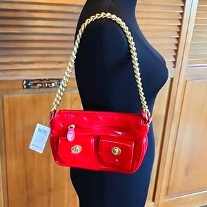 Cherry Red Patent Leather Evening Bag